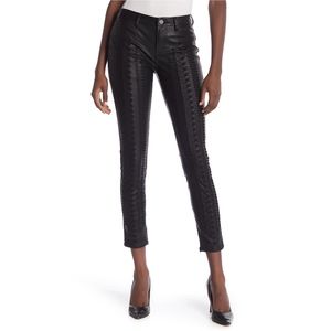 Blank NYC Vegan Leather Lace-Up Skinny Pants